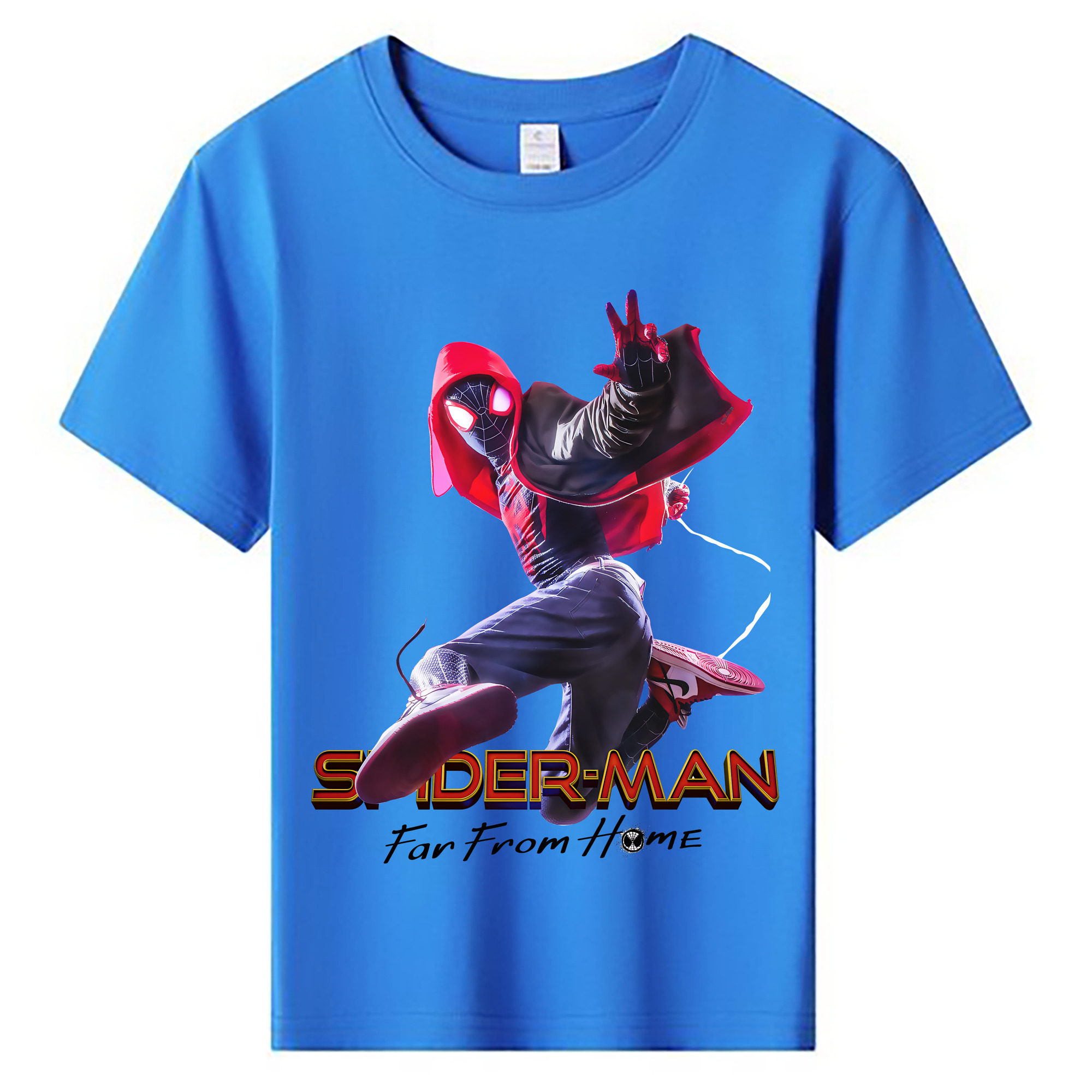 （画像用） Spider Man スパイダーマン 綿100％キッズTシャツ（フロントプリント）